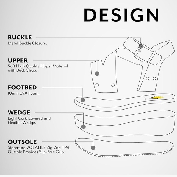 Volatile Biloxi Bronze Size 8 Sandals Foam Over Cork Sole Brass Nailhead GUC - Picture 5 of 15